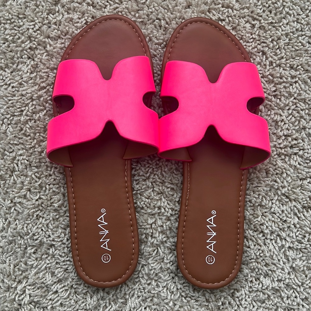 Hot pink sandals
